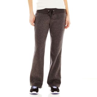 Xersion Fleece Pants   Petite, Charcoal B65, Womens