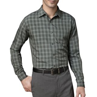 Van Heusen Plaid Shirt, Green, Mens