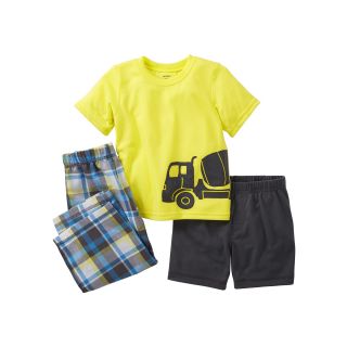 Carters 3 pc. Truck Pajamas   Boys 12m 24m, Yellow, Yellow, Boys