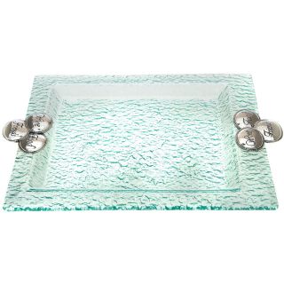 Thirstystone Wine Food Friends Square Glass Tray