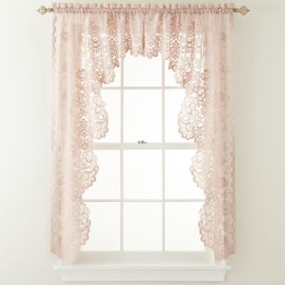 JCP Home Collection jcp home Shari Lace Rod Pocket Cascade Valance, Rich