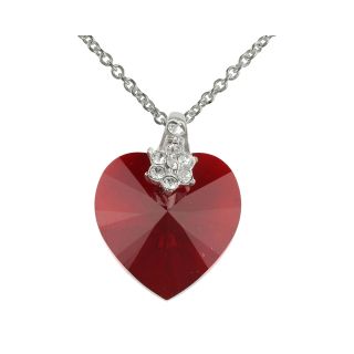 Bridge Jewelry Siam Red Crystal Heart Pendant