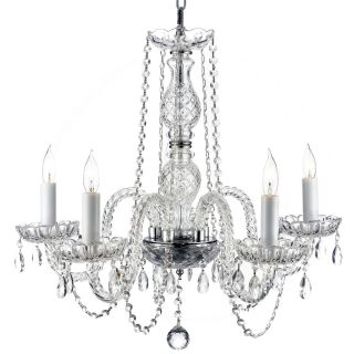 Gallery Murano 5 Light All Crystal Chandelier