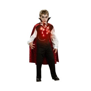 Lite Up Vampire Child Costume, Red/Black, Boys
