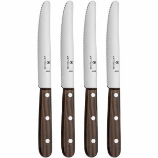VICTORINOX Swiss Army Set of 4 Rosewood Steak Knives