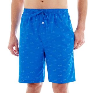 Stafford Woven Sleep Shorts, Blue, Mens