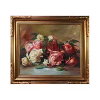 Discarded Roses Framed Canvas Wall Art