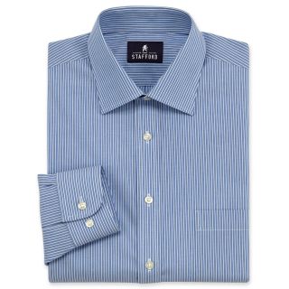 Stafford Cotton Broadcloth Dress Shirt, Blue, Mens