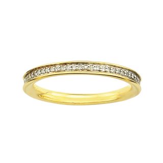 ONLINE ONLY   Diamond Stackable Ring 1/5 CT. T.W. 18K/Silver, Yellow, Womens