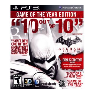 PS3 Batman Arkham City Game of the Year Edition Video Game