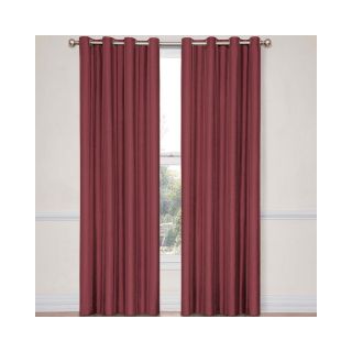 Eclipse Handel Stripe Grommet Top Blackout Curtain Panel with Thermalayer, Smoke