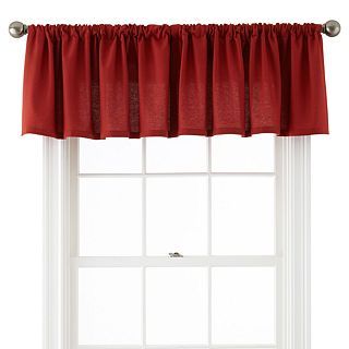 JCP Home Collection  Home Holden Rod Pocket Cotton Tailored Valance, Red