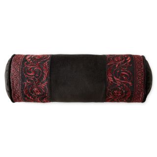 Royal Velvet Regalia Neckroll Decorative Pillow, Red