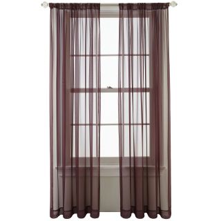 ROYAL VELVET Willa Rod Pocket Sheer Panel, Dark Raisin