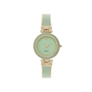 Womens Enamel Bracelet Watch, Green