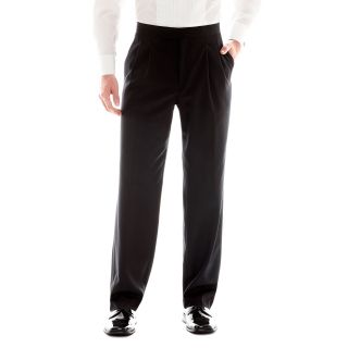 Stafford Pleated Tuxedo Pants, Black, Mens
