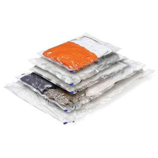 HONEY CAN DO Honey Can Do 5 Pack Vacuum Sealed Clothing Storage Bags, Clear