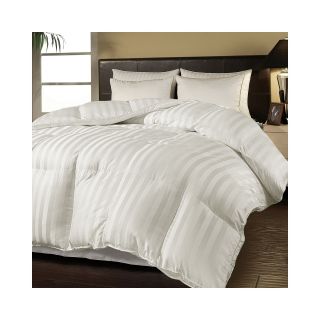 Duraloft Damask Stripe Down Alternative Comforter, White