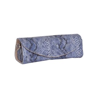 Mele & Co. Periwinkle Faux Snakeskin Jewelry Roll