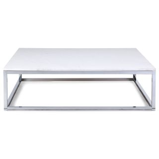 Snyder Marble Square Coffee Table, Gray