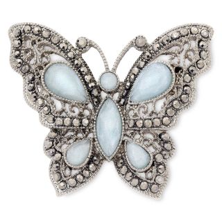 LIZ CLAIBORNE Blue Butterfly Boxed Brooch
