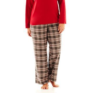 LIZ CLAIBORNE Flannel Pajama Set, Womens
