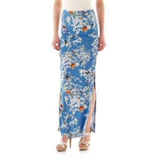 I Jeans By Buffalo Shirred Maxi Skirt, Oriental Bloom