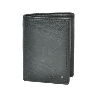 Levi s Zippered Leather Tri Fold Wallet, Mens