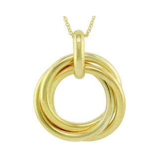 14K Gold Over Sterling Silver Love Knot Pendant, Womens