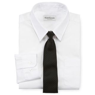 Van Heusen Shirt and Tie Set   Boys 4 20, White, White, Boys