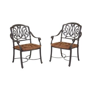 Floral Blossom Pair of Cushioned Armchairs