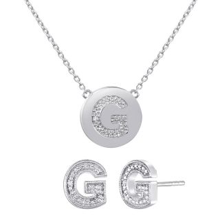 ONLINE ONLY   Diamond Addiction Diamond Accent Initial G Set, Womens