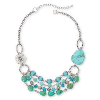 Aris by Treska Ode to Spring Bib Necklace, Blue