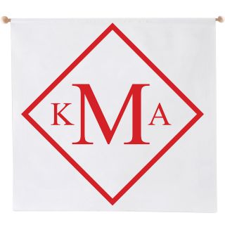 Diamond Personalized Wedding Banner, Red