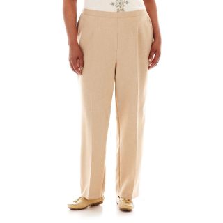 Alfred Dunner When in Rome Pull On Pants   Plus, Tan, Womens