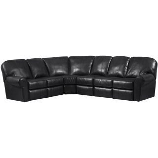 Madison 4 pc. Bonded Leather Reclining Sectional, Black