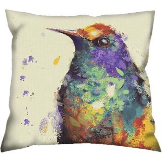 Hummingbird Decorative Pillow, Beige