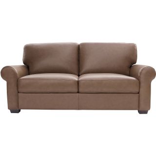 Leather Possibilities Roll Arm 72 Sofa, Mink