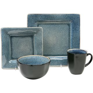 Squared Blue 16 pc. Dinnerware Set