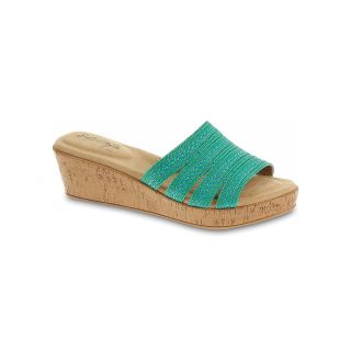 Soft Style by Hush Puppies Janina Slide Sandals, Green/Blue, Womens