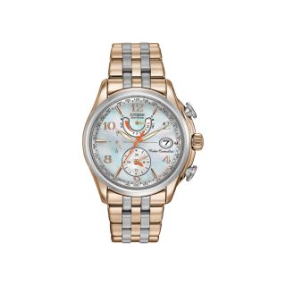Citizen Eco Drive World Time A T Womens Two Tone 10ATM Watch FC0006 52D