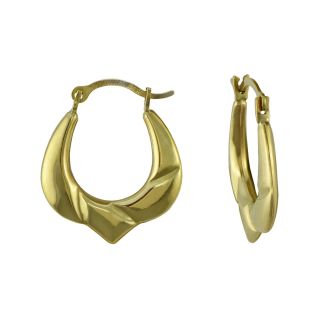 Small Round Hoop Earrings 10K Gold, Womens
