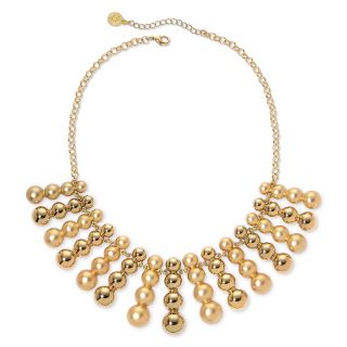 LIZ CLAIBORNE Gold Tone Circles Collar Necklace