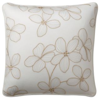 LIZ CLAIBORNE Brooke Sq. Floral Decorative Pillow, Cream
