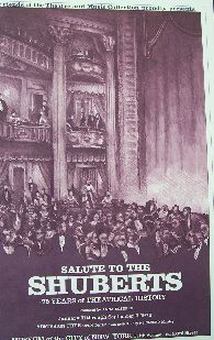 Salute to the Shuberts (Original Broadway Theatre Window Card)