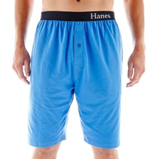 Hanes 2 pk. Jersey Lounge Shorts Big and Tall, Blue/Grey, Mens