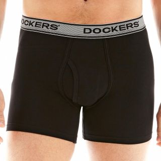 Dockers 2 pk. Stretch Cotton Boxer Briefs, Black, Mens