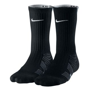 Nike 2 pk. Performance Cushioned Football Crew Socks XL, Black, Mens