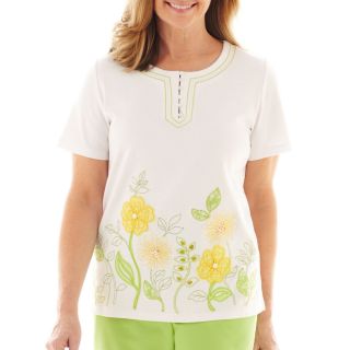 Alfred Dunner Fresh Picked Floral Knit Top