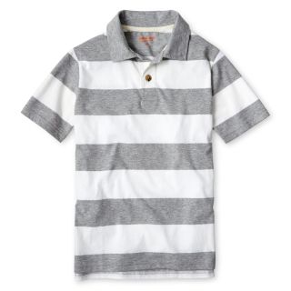 ARIZONA Striped Polo Shirt   Boys 6 18, Grey, Boys